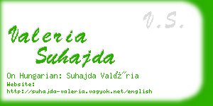 valeria suhajda business card